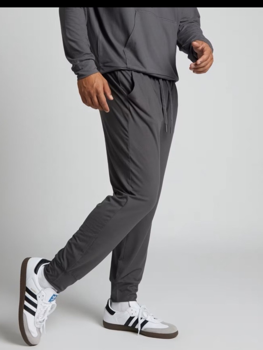 Comfrt All Day Jersey Joggers in Steel Gray